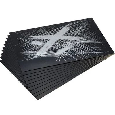 Škrabacia fólia Essdee fólia na vytváranie gravírovaných obrázkov, 10 ks, 101x152 mm - strieborná