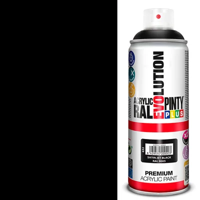 Akrylová farba v spreji, EVOLUTION hodvábny lesk, 400 ml - RAL9005 jet black