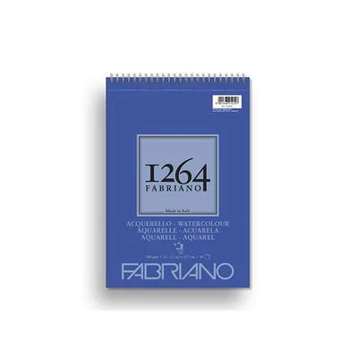 Akvarelový blok Fabriano 1264, 300 g - A5, špirálový na vrchu