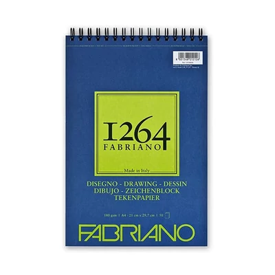 Univerzálny skicár Fabriano 1264, 180 g - A4, špirálový na vrchu
