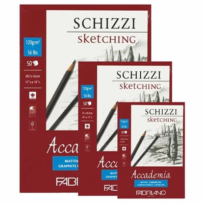 Náčrtník a skicár Fabriano Accademia, 120 g, 50 listov - rôzne rozmery