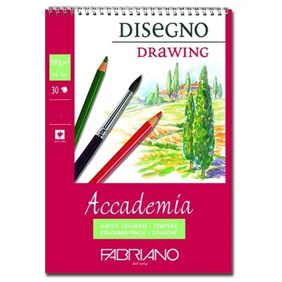 Náčrtník a skicár Fabriano Accademia, 200 g, 30 listov - A2, špirálový