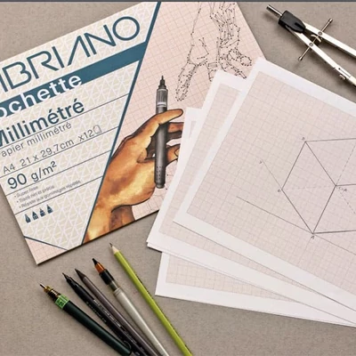 Balenie milimetrového papiera Fabriano Pochette, 90 g, 12 listov, A4