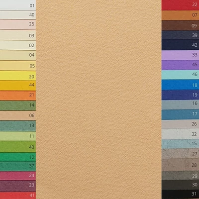 Farebný výkresový papier Fabriano Tiziano, A4 - 06, mandorla
