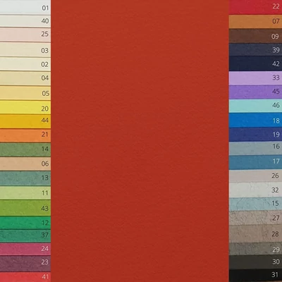 Farebný výkresový papier Fabriano Tiziano, A4 - 41, rosso fuoco
