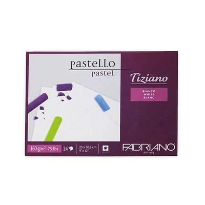 Blok na kreslenie Fabriano Tiziano, 160 g, 24 listov - 23x30,5 cm, biely