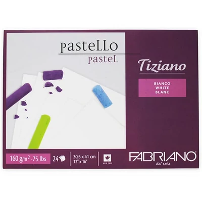 Blok na kreslenie Fabriano Tiziano, 160 g, 24 listov - 30,5 x 41 cm, biely