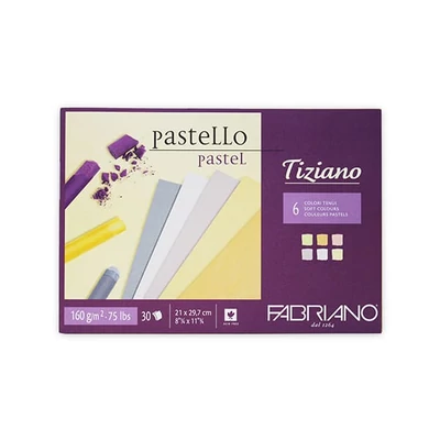 Blok na kreslenie Fabriano Tiziano, 160 g, 30 listov - A4, jemné farby