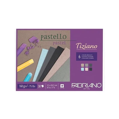 Skicár Fabriano Tiziano, 160 g, 30 listov - A4, sivé odtiene
