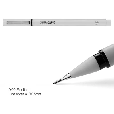 Extra tenký popisovač Fineliner, čierny - 0,05 mm