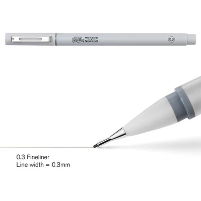 Extra tenký popisovač Fineliner, cool grey - 0,3 mm