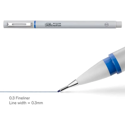Extra tenký popisovač Fineliner, indigo blue - 0,3 mm