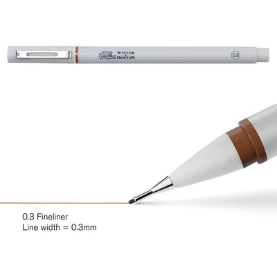 Extra tenký popisovač Fineliner, sepia - 0,3 mm