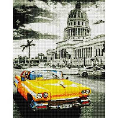 Diamantové mozaikové puzzle, na napnutom plátne, 40x50 cm - Kubánske retro