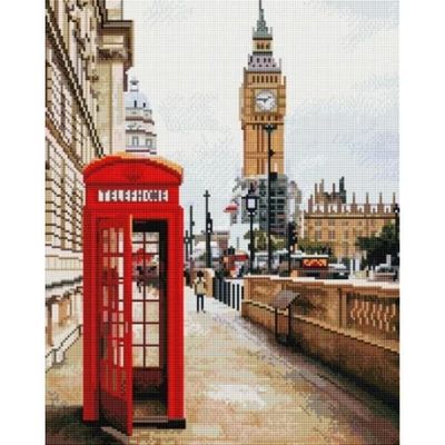 Diamantové mozaikové puzzle, na napnutom plátne, 40x50 cm - Symboly Londýna
