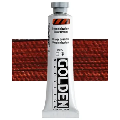 Akrylová farba Golden Acrylics Heavy Body, 59 ml - 1006, benzimidazolone burnt orange 