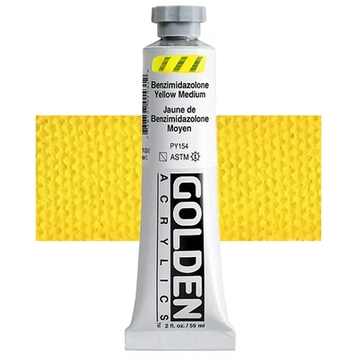 Akrylová farba Golden Acrylics Heavy Body, 59 ml - 1008, benzimidazolone yellow medium