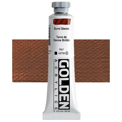 Akrylová farba Golden Acrylics Heavy Body, 59 ml - 1020, burnt sienna