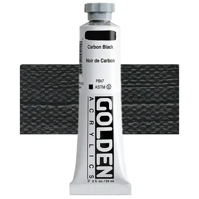 Akrylová farba Golden Acrylics Heavy Body, 59 ml - 1040, carbon black