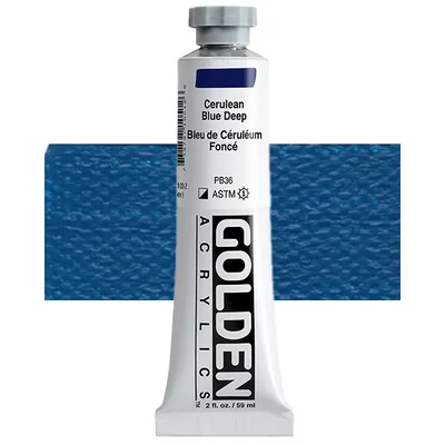 Akrylová farba Golden Acrylics Heavy Body, 59 ml - 1051, cerulean blue deep