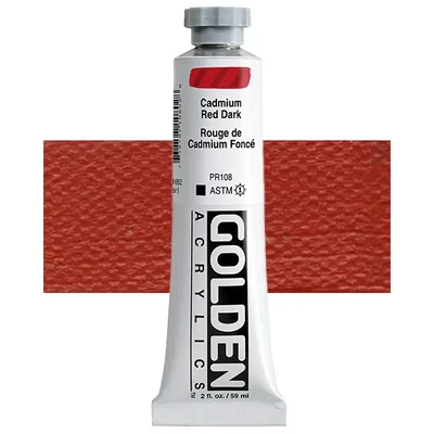 Akrylová farba Golden Acrylics Heavy Body, 59 ml - 1080, cadmium red dark