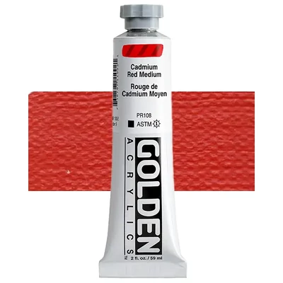 Akrylová farba Golden Acrylics Heavy Body, 59 ml - 1100, cadmium red medium