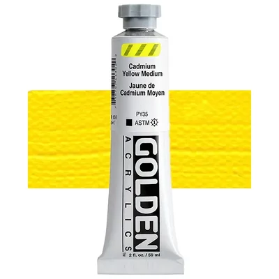 Akrylová farba Golden Acrylics Heavy Body, 59 ml - 1130, cadmium yellow medium