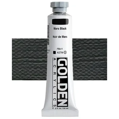 Akrylová farba Golden Acrylics Heavy Body, 59 ml - 1200, mars black