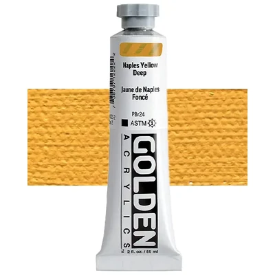 Akrylová farba Golden Acrylics Heavy Body, 59 ml - 1222, naples yellow deep