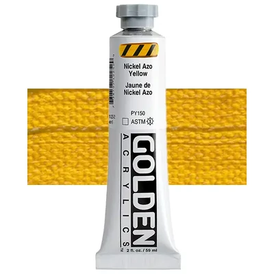 Akrylová farba Golden Acrylics Heavy Body, 59 ml - 1225, nickel azo yellow