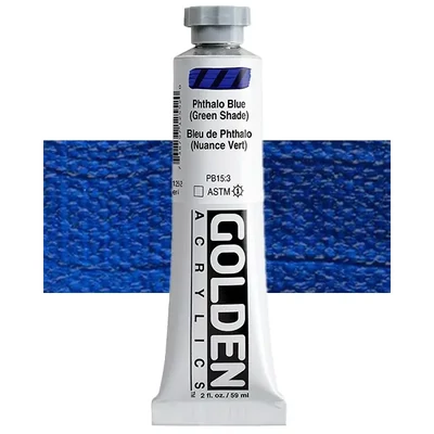 Akrylová farba Golden Acrylics Heavy Body, 59 ml - 1255, phthalo blue (green shade)