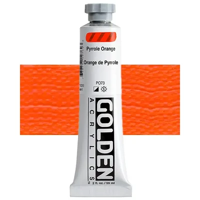 Akrylová farba Golden Acrylics Heavy Body, 59 ml - 1276, pyrrole orange