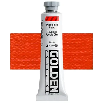 Akrylová farba Golden Acrylics Heavy Body, 59 ml - 1279, pyrrole red light