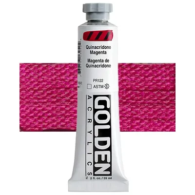 Akrylová farba Golden Acrylics Heavy Body, 59 ml - 1305, quinacridone magenta
