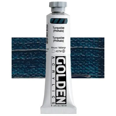 Akrylová farba Golden Acrylics Heavy Body, 59 ml - 1390, turquoise (phthalo)