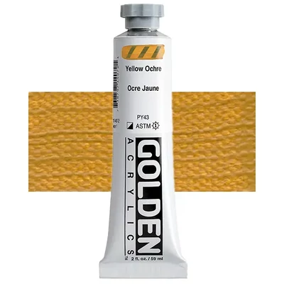 Akrylová farba Golden Acrylics Heavy Body, 59 ml - 1407, yellow ochre