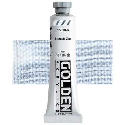 Akrylová farba Golden Acrylics Heavy Body, 59 ml - 1415, zinc white