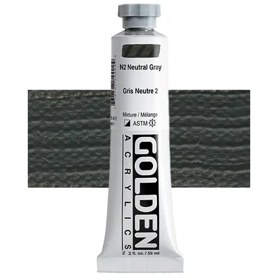 Akrylová farba Golden Acrylics Heavy Body, 59 ml - 1442, n2 neutral gray