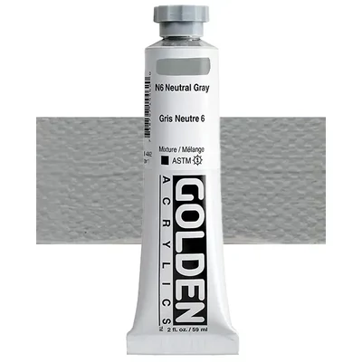 Akrylová farba Golden Acrylics Heavy Body, 59 ml - 1446, n6 neutral gray