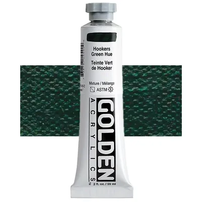 Akrylová farba Golden Acrylics Heavy Body, 59 ml - 1454, hookers green hue