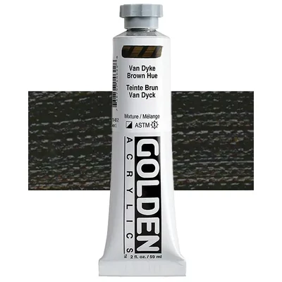 Akrylová farba Golden Acrylics Heavy Body, 59 ml - 1462, van dyke brown hue