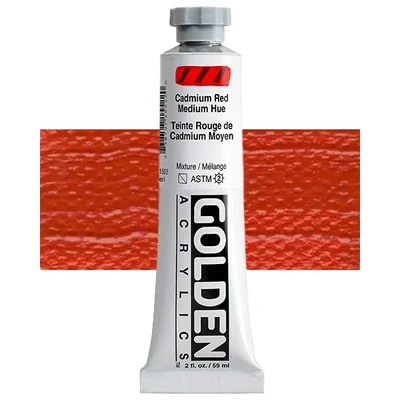 Akrylová farba Golden Acrylics Heavy Body, 59 ml - 1552, cadmium red medium hue