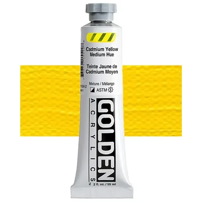 Akrylová farba Golden Acrylics Heavy Body, 59 ml - 1554, cadmium yellow medium hue