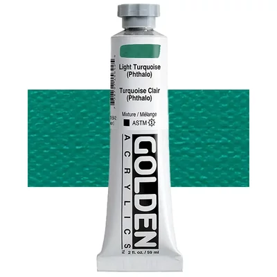 Akrylová farba Golden Acrylics Heavy Body, 59 ml - 1564, light turquoise (phthalo)