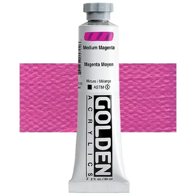 Akrylová farba Golden Acrylics Heavy Body, 59 ml - 1570, medium magenta