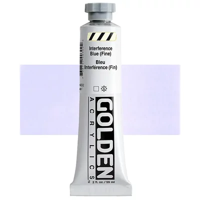 Akrylová farba Golden Acrylics Heavy Body, 59 ml - 4030, interference blue (fine)