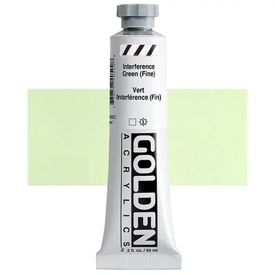 Akrylová farba Golden Acrylics Heavy Body, 59 ml - 4050, interference green (fine)