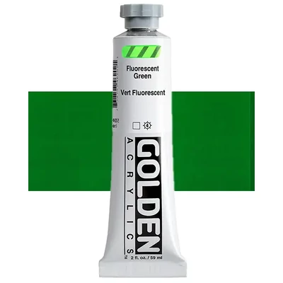 Akrylová farba Golden Acrylics Heavy Body, 59 ml - 4620, fluorescent green