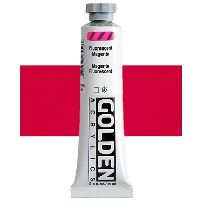 Akrylová farba Golden Acrylics Heavy Body, 59 ml - 4625, fluorescent magenta
