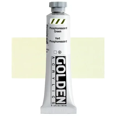 Akrylová farba Golden Acrylics Heavy Body, 59 ml - 4900, phosphorescent green